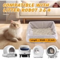 thumbnail image 2 of 60 Pack  Litter Bags Compatible with Litter Robot 3 & 4, Self Cleaning Automatic Litters Box Liners, 25.2 x 15.7 inch (10-12 Gallons), 2 of 6