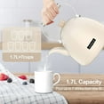 thumbnail image 6 of Anfilank 1500 W 1.7-Liter 7-Cup Electric Kettle, Cream with Removable Filter, Boil Dry Protection, 6 of 9