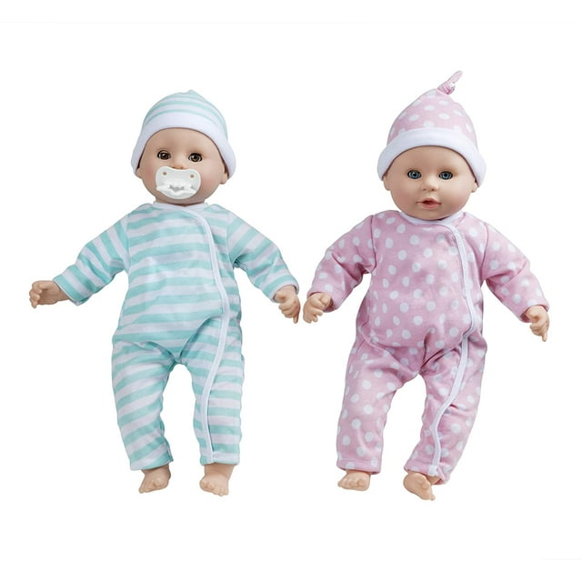 Set de Muñecas Gemelas Melissa & Doug Luke y Lucy Ropa Extraíble 30 cm Infantil Rosa/Azul