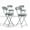 Gray, variant on Homy Casa Folding Vanity Chairs Set of 4, Faux Fur Makeup Chairs for Small Spaces, Beige