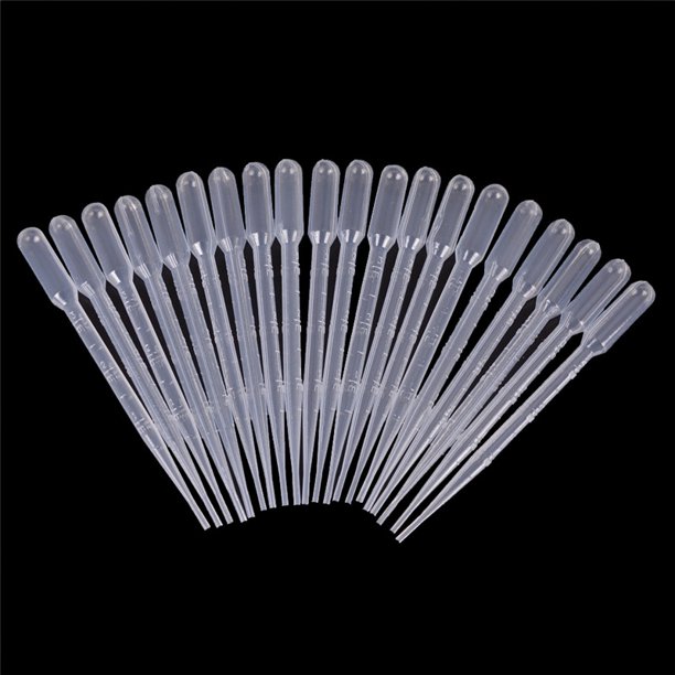 EAYSG 20pcs/set 3ML Disposable Plastic Eye Dropper Set Transfer