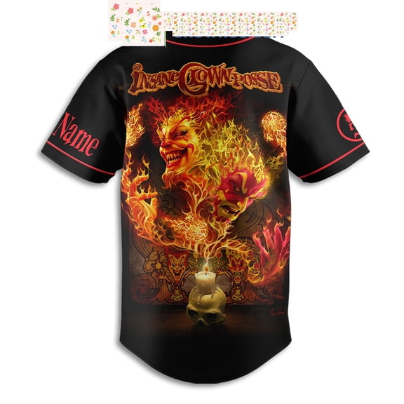 Insane Clown Posse In Fire Personalized Baseball Jersey