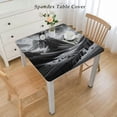 thumbnail image 2 of nygtbtfer Black Grey Tablecloth Tablecloths, Middle Century Wipeable Table Cloth for Round///Dining/Py/Wedding Table, 2 of 7