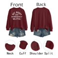 thumbnail image 6 of JFGHDG Women's Letter Graphic Sweatshirts Crew Neck Long Sleeve Streetwear Tops Wine 2XL, 6 of 8