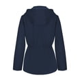 thumbnail image 5 of WTOBBY Women's Waterproof Hooded Jacket for Outdoor Mountaineering, Windproof Raincoat, Hiking Trekking Coat, Lightweight Breathable Shell, Women's Activewear Outerwear,Dark Blue 2XL, 5 of 7