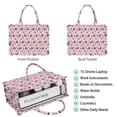 thumbnail image 2 of Large Capacity Tote Bag,French Bulldog Cute Bone Paw Print Handbag Fashion Luxury Tote Bag,15.7"x13"x 5.1" Inches,Laptop Compatible, 2 of 6