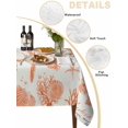 thumbnail image 2 of Orange Starfish Table Cloth, Rustic Ocean Coastal Shells Conch Coral Waterproof Tablecloth for Rectangle Tables, Reusable Washable Fabric Table Cover for Restaurant Kitchen Dining Tables 60"x84", 2 of 6