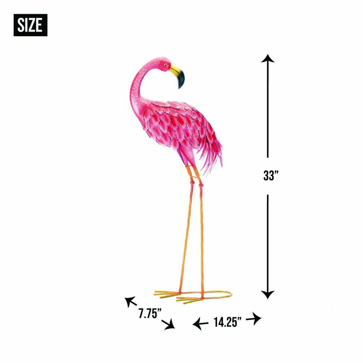 Home Decorative Bright Flamingo Yard Art - Looking Back