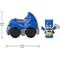 thumbnail image 3 of Little People DC Super Friends Batmobile & Batman Figure Car Vehicle Playset (2 Pieces), 3 of 5