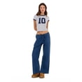 thumbnail image 2 of Forever 21 Women’s Wide Leg Lightweight Denim Pants with Adjustable Drawstring Waist, Side Pockets and Relaxed Casual Fit for Everyday Wear, XS-XL, 2 of 6