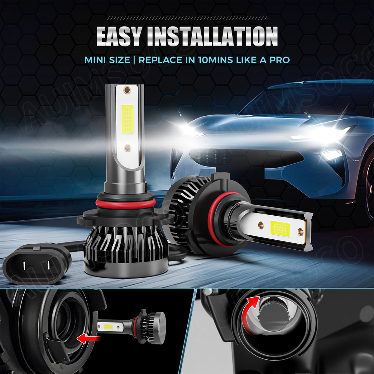 For Nissan Pathfinder 2013-2016 6PCS LED Headlight Bulbs High Low Beam Fog Light, HIGH POWER 300% Brighter