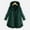 #02,Green, variant on Women's Plus Size Coats Winter Outerwear Button Pockets High Low Hooded Coat
