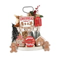 thumbnail image 3 of Juego de 12 piezas de decoración navideña con bandeja escalonada, paquete de decoración navideña, hombrecitos de jengibre para habitación, mesa de, 3 of 7