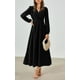 thumbnail image 4 of Vestido largo PRETTYGARDEN 2025 primavera manga larga con cuello en V para mujer, 4 of 8