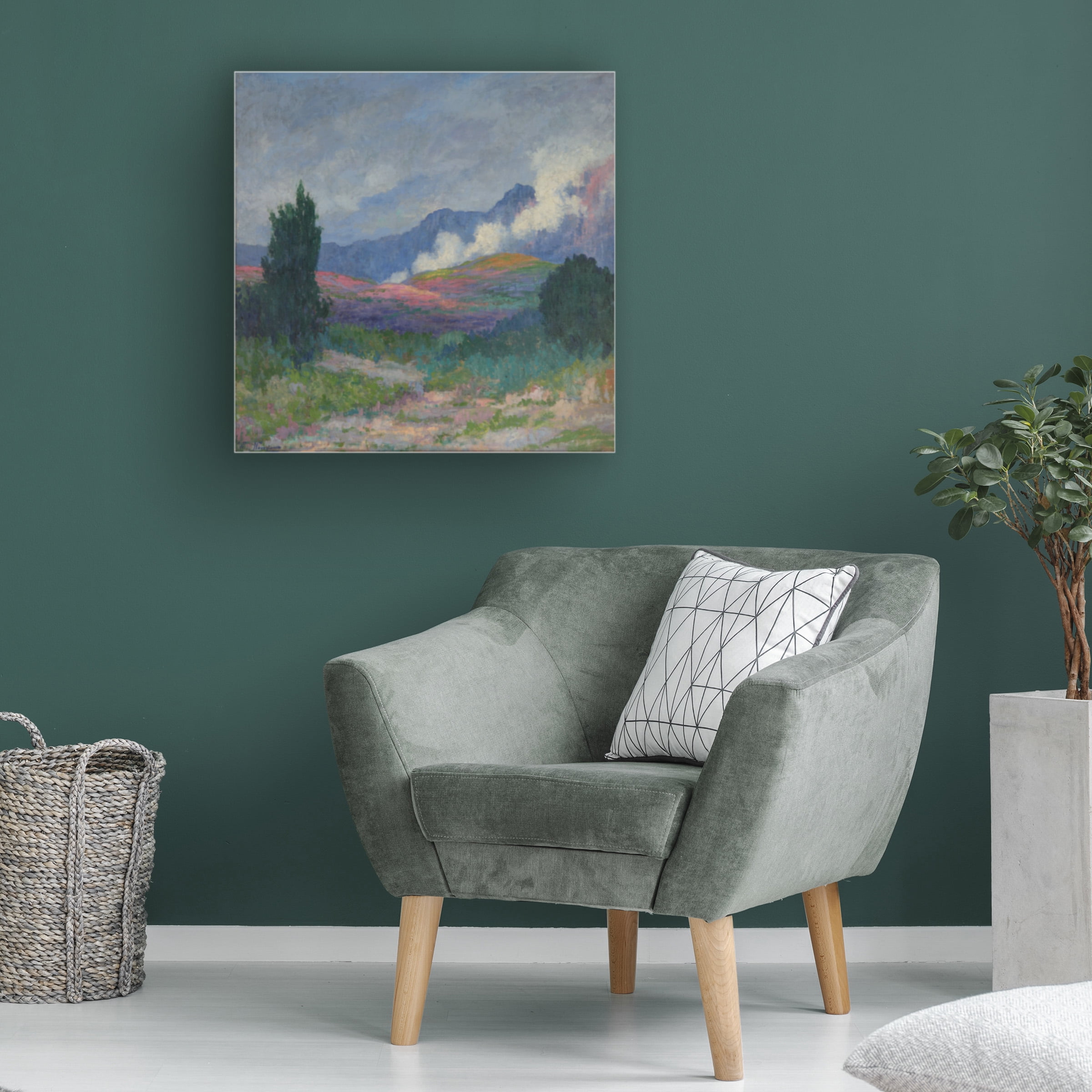 Walter de Navazio 'Clouds In A Mountain Range' Canvas Art