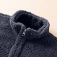 thumbnail image 6 of Nfurl Womens Fleece Jackets Warm Full Zip Stand Collar Sherpa Jacket Fall Winter Outerwear Coats Ladies Fuzzy Fleece Coat for Going Out Dark Gray XXL, 6 of 7