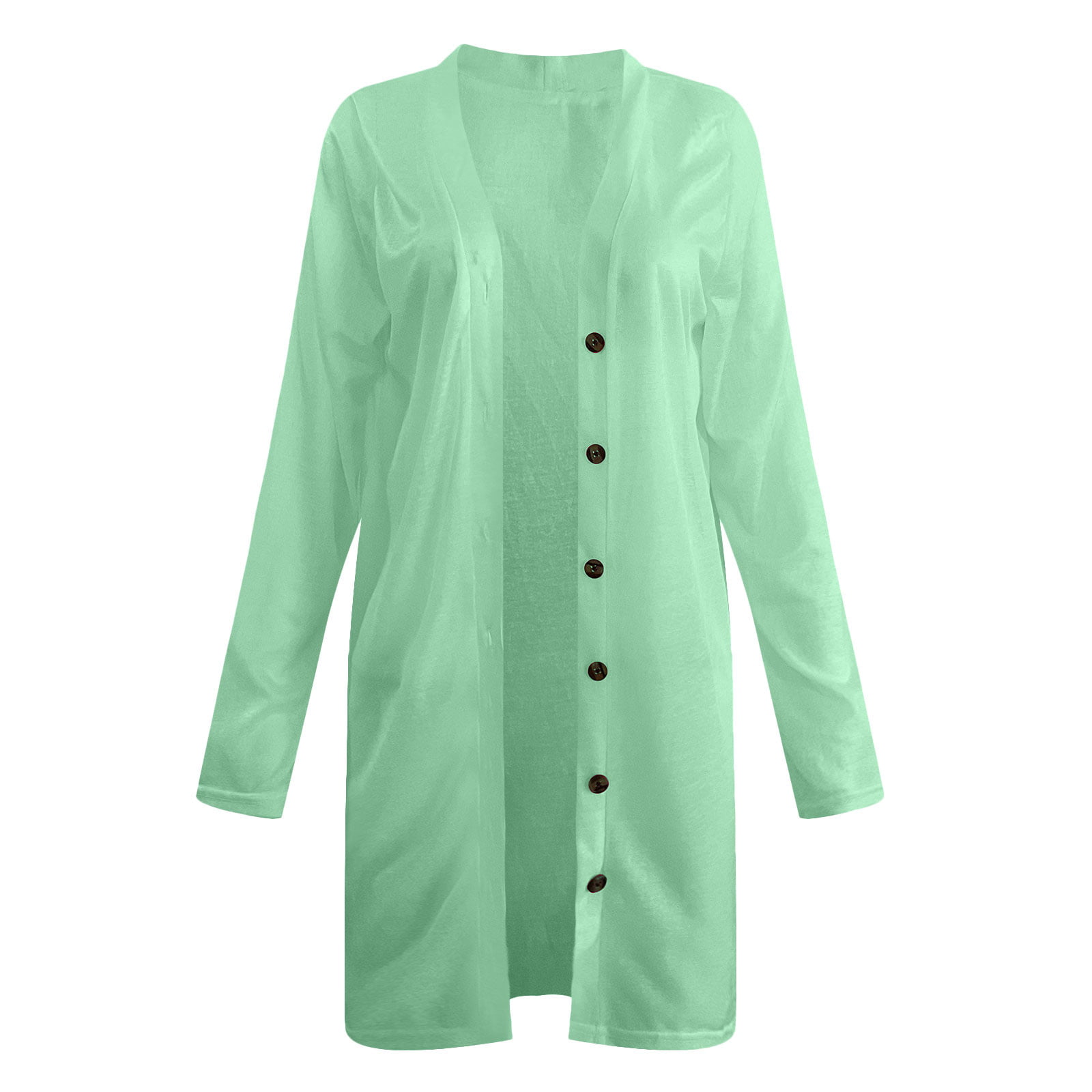 Gosuguu Clearance Light Cardigans for Women's Casual Lightweight Open Front  Cardigans Soft Draped Ruffles 3/4 Sleeve Cardigan # Flash Sales Today Deals  Prime Clearance Mint Green XXXL 