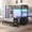 Black, variant on Toogaho Bunk Bed Twin Over Twin Size with LED Lights & Storages & Charging Station,L-Shaped Metal Loft Bed Frame for Bedroom,Brown