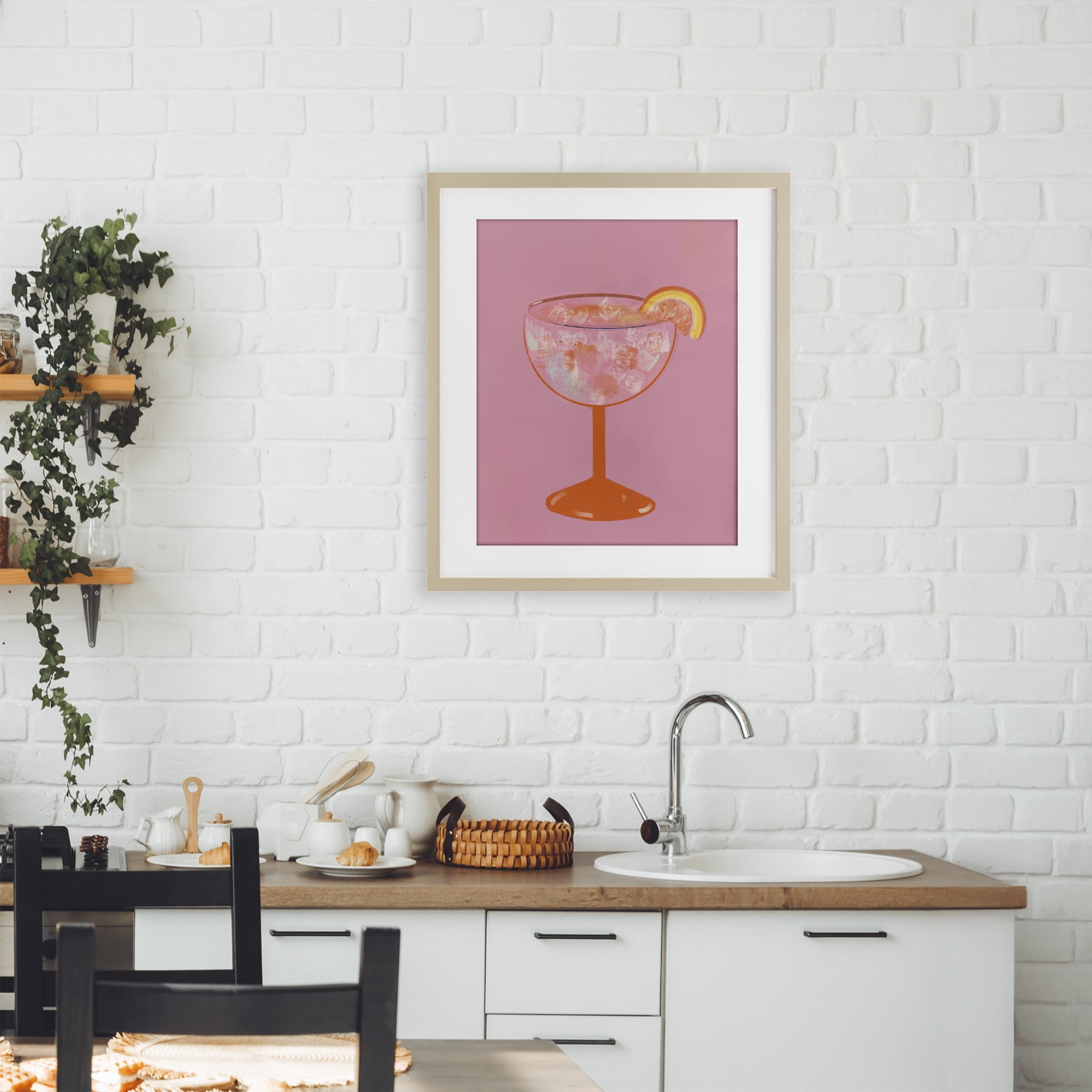 Stupell Industries Paloma Glass over Pink Birch Framed Print Under Glass, design by Robin Maria