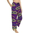 thumbnail image 2 of Uemuo Carnival Masks and Beads Pattern Women's Wide Leg Palazzo Lounge Pants with Pockets Light Weight Loose Comfy Casual Pajama Pants-X-Large, 2 of 9