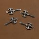 thumbnail image 4 of 20 colgantes de aleación con forma de cruz de calavera, accesorios para hacer joyas, para pulseras y collares (plata antigua), 4 of 7