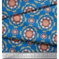 thumbnail image 2 of Soimoi Cotton Duck Fabric Artistic Flower Mandala Print Fabric by The Yard 56 Inch Wide, 2 of 3