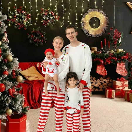 

Lmtime Matching Christmas Pajamas for Family Holiday PJs for Women/Men/Kids/Couples/Adult Clothes Sleepwear