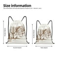 thumbnail image 4 of Bingfone Western Desert Cowboys Drawstrings Backpacks Bags For Men Women Gym Drawstrings Bag, 4 of 9