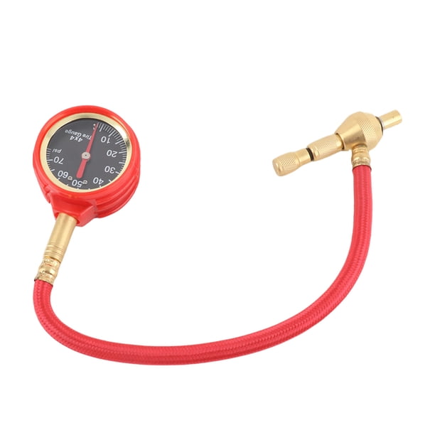Medidor De Presión De Neumáticos Medidor De Presión De Aire Para Llantas Medidor De Dial De Fácil Lectura Rango De 0 A 70 PSI Protector De Goma Para Auto Camión Moto Bicicleta