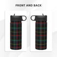 thumbnail image 3 of Sikiie Buffalo Plaid Dark Green Print 18OZ Insulated Straw Cup, Portable Leak-proof Sports Water Bottle, Stainless Steel Water Cup Suitable for Home and Outdoor, 3 of 8