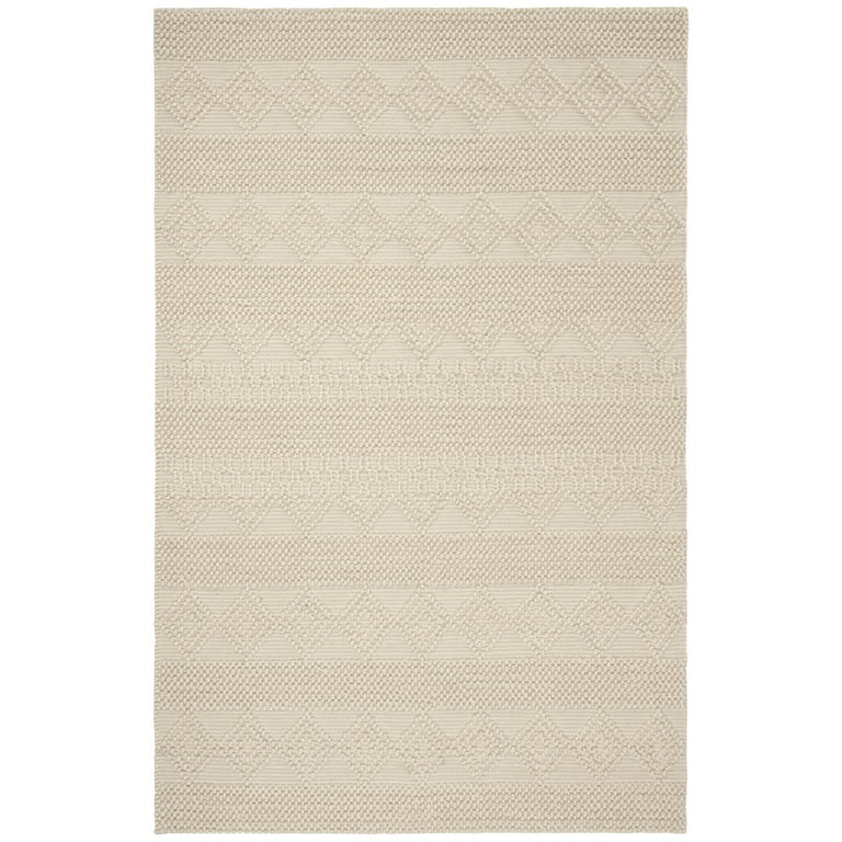 Safavieh Braided Collection BRD904G Hand-Woven Border Wool and Cotton Area  Rug, 6' x 9' Oval, Grey/Ivory : : Home