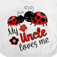 thumbnail image 4 of Inktastic My Uncle Loves Me with Cute Ladybugs Boys or Girls Baby Bib, 4 of 4