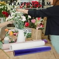 thumbnail image 4 of OULII 1Pcs Dark Blue Floral Wrapping Materials Cellophane Wrap for Craft Projects, 4 of 6