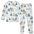 thumbnail image 2 of joogoo Christmas House Landscape 2 Piece Long Sleeve Tee and Pants Cotton Pajama Set 3T, 2 of 7