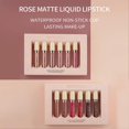 thumbnail image 1 of HANDAIYAN 6Pcs Rose Matte Liquid Lipstick Set Waterproof Non-stick Long-lasting Lip Gloss Lip Makeup, 1 of 4