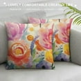 thumbnail image 3 of Fenyluxe Outdoor Throw Pillow Covers Spring Summer Pastel Floral Watercolor Decorative Tropical Cushion Cases Home Porch Décor for Patio Furniture Couch Bed Sofa 22x22in, 3 of 5