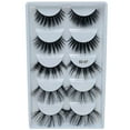 thumbnail image 1 of Pestañas naturales, pestañas postizas, pestañas cortas, pestañas postizas de visón tenues, 5 pares de pestañas postizas naturales, maquillaje natural, cejas postizas negras gruesas., 1 of 3