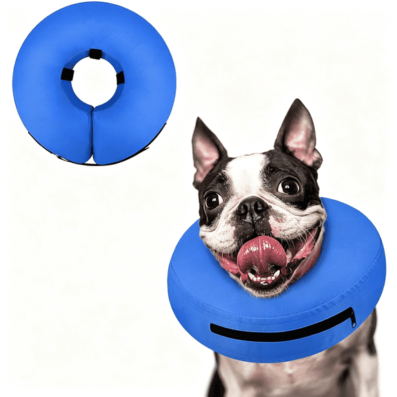 DUPAI Inflatable Dog Cone Collar Alternative After Surgery,Doggie Neck Donut Collar Recovery Ecollar for Post Surgery,Soft Dog Cone for Small Medium Puppies Cats