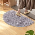 thumbnail image 4 of Rug Half Round Carpet Water Absorbing Foot Mat Bathroom Entrance Floor Mat Bedroom Toilet Bathroom Non Slip Mat Household 40x60cm Washable Rug White 40x60cm, 4 of 6