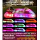 thumbnail image 3 of Light Up Inflatable Tanning Pool Lounger Float, 71" x 47" Pool Floats Adult with Pillow Cooler Tray, Battery-Powered Remote Suntan Tub Raft Floatie, Sunbathing Bed for Water Kids Ball Pools, 3 of 5