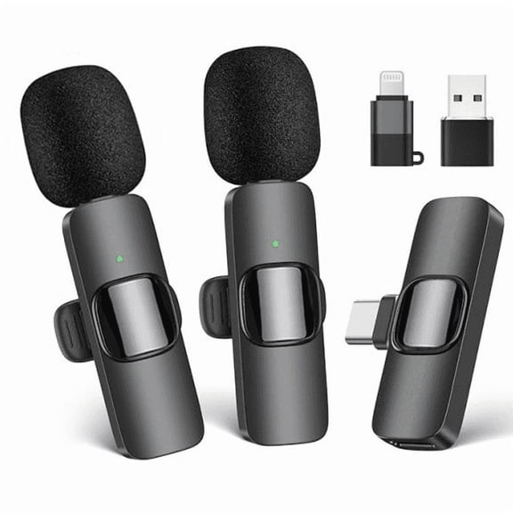 Lavalier Microphone, Type-C, Lightning, USB Interface, Suitable for iOS, Android System Mobile Phones, Computers, Live Streaming, Online Courses, Conference Recording, Noise Reduction