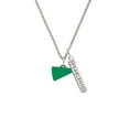 thumbnail image 2 of Delight Jewelry Acrylic 3/4" Green Megaphone Silvertone Fearless Bar Charm Necklace, 23", 2 of 4
