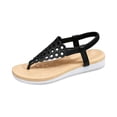 thumbnail image 2 of Norvail Womens Rhinestone Openwork Flip Flop Beach Sandals, Wide Foot Sandals for Women Dressy, Sparkly Thong Summer Slippers for Vacation Pool Daily Wear, 2 of 5