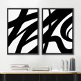 thumbnail image 2 of IDEA4WALL Framed Canvas Print Wall Art Abstract Black Stroke Lines Illustrations Modern Art Decorative Bohemian Colorful Chic for Living Room, Bedroom, Office - 16"x24"x2 BLACK, 2 of 7