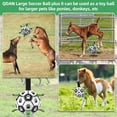 thumbnail image 4 of Balón de fútbol QDAN Dog Toy con correas para perros grandes de 23 cm, 4 of 9