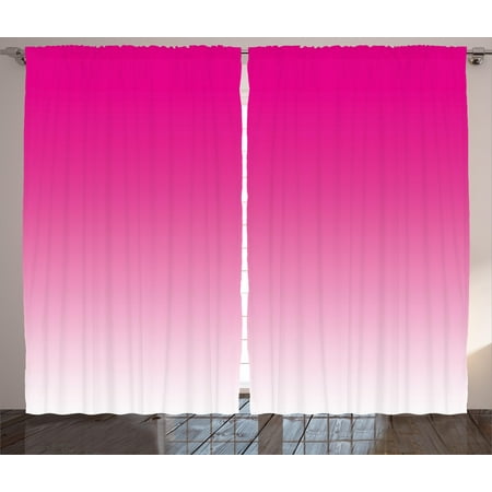 Ombre Curtains 2 Panels Set Hot Pink Candy And Cream Inspired Ombre Digital Design Print Modern Room Decorations Window Drapes For Living Room