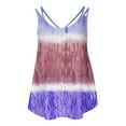 thumbnail image 5 of GA WEIHUA Womens Tie Dye Print Tank Top Eyelet Embroidery Sleeveless Spaghetti Strap Cami Tunic Loose Casual 2025 Summer Flowy Shirts(Purple,S), 5 of 6