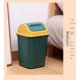 thumbnail image 3 of bote de basura de plástico de 14 l/3,7 galones con tapa agitadora, cuadrado, apto para cocina, baño o dormitorio, accesorios de limpieza del hogar, 3 of 5