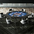 thumbnail image 4 of YYAo 48 Inches Foldable Poker Table with Padded Rails and Cup Holders-Blue, 4 of 10