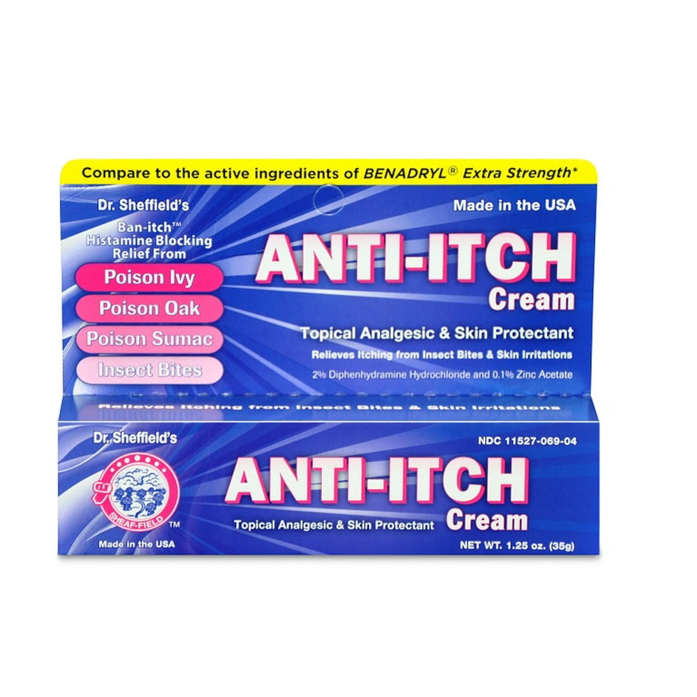 Dr. Sheffield's Brand AntiItch Cream Itch Relieves 1 Oz Tube 2 Boxes